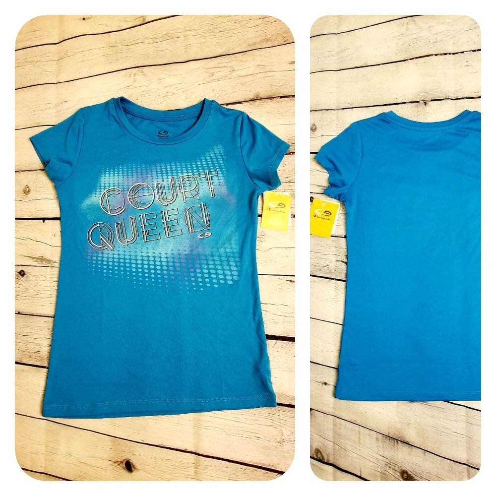 Bold blue girls top